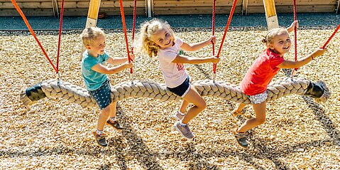 Kids on the play area