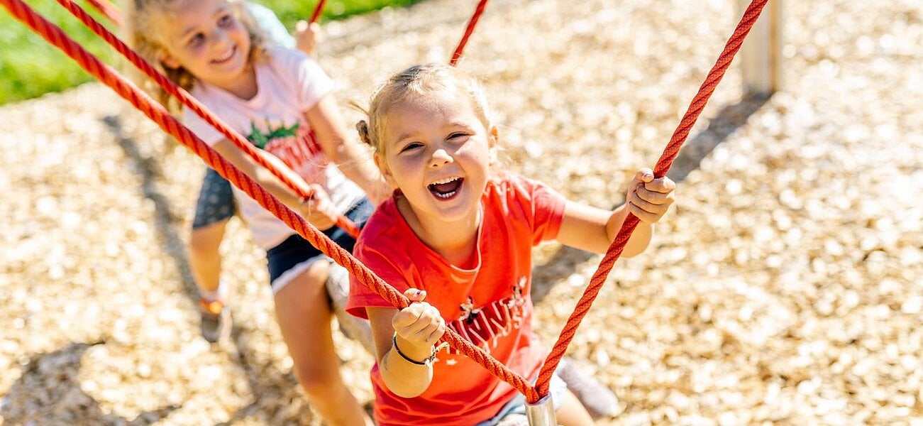 Girl on the play area