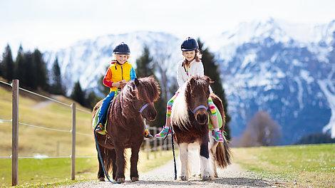 Children horse riding