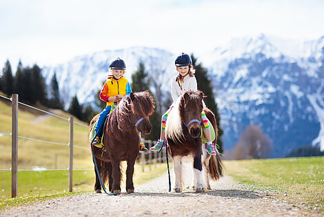 Children horse riding